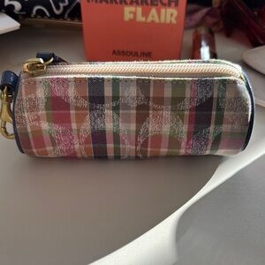 Plaid Multi-Color Women's Bag Coach purse/golf ball holder!! great cond